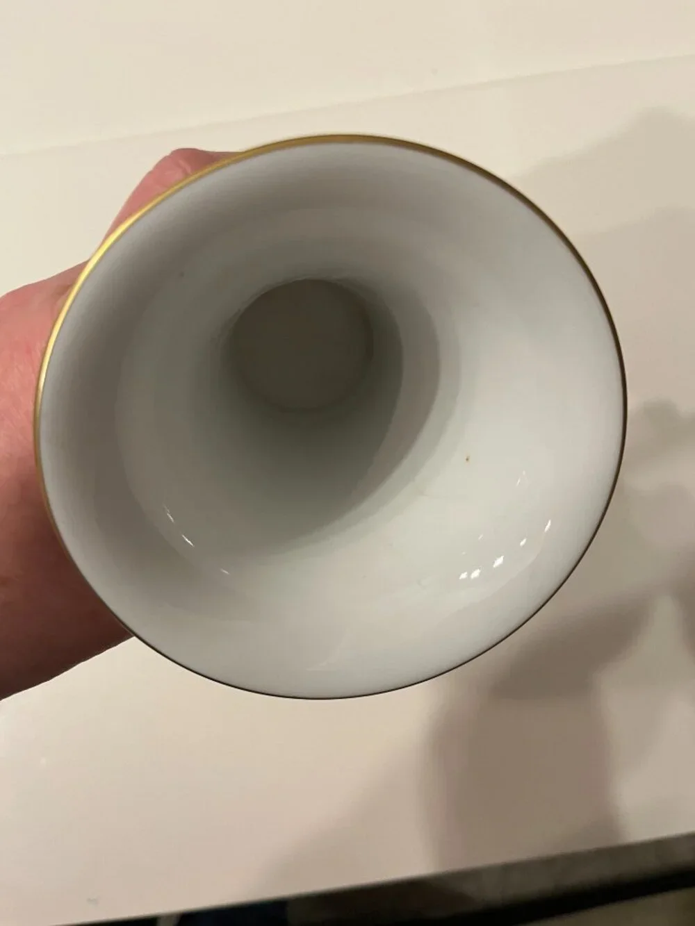 Höchst Germany Porcelain Orange Floral Gold Vase